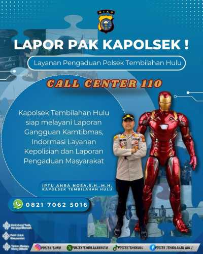 Polsek Tembilahan Hulu Tingkatkan Keamanan dengan Layanan Call Center dan Respons Cepat Kapolsek