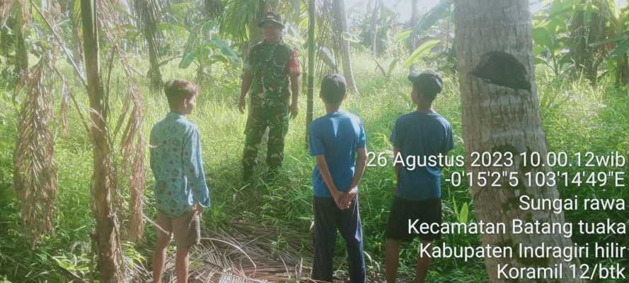 Babinsa Sosialisasi karhutlah kepada Kaum Milenial