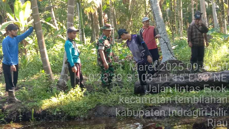 Babinsa Koramil 01/Tembilahan Sosialisasi Pencegahan Karhutla di Tembilahan Hulu