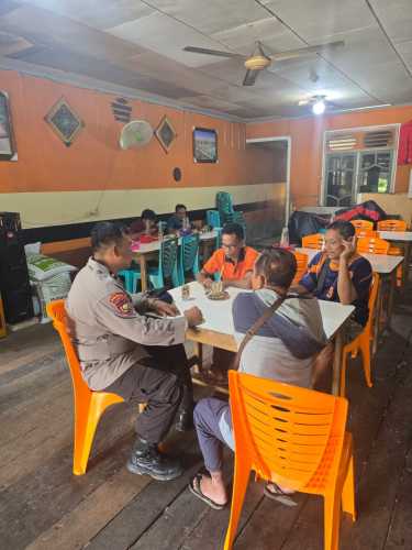 Polsek Pelangiran Gencarkan Promoter Cipkon Harkamtibmas Lewat DDS di Desa Tanjung Simpang