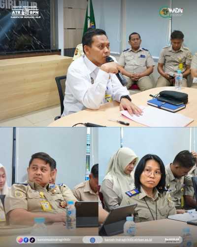 Kepala Kantor Pertanahan Indragiri Hilir Pimpin Monitoring dan Evaluasi Tingkatkan Kualitas Pelayanan