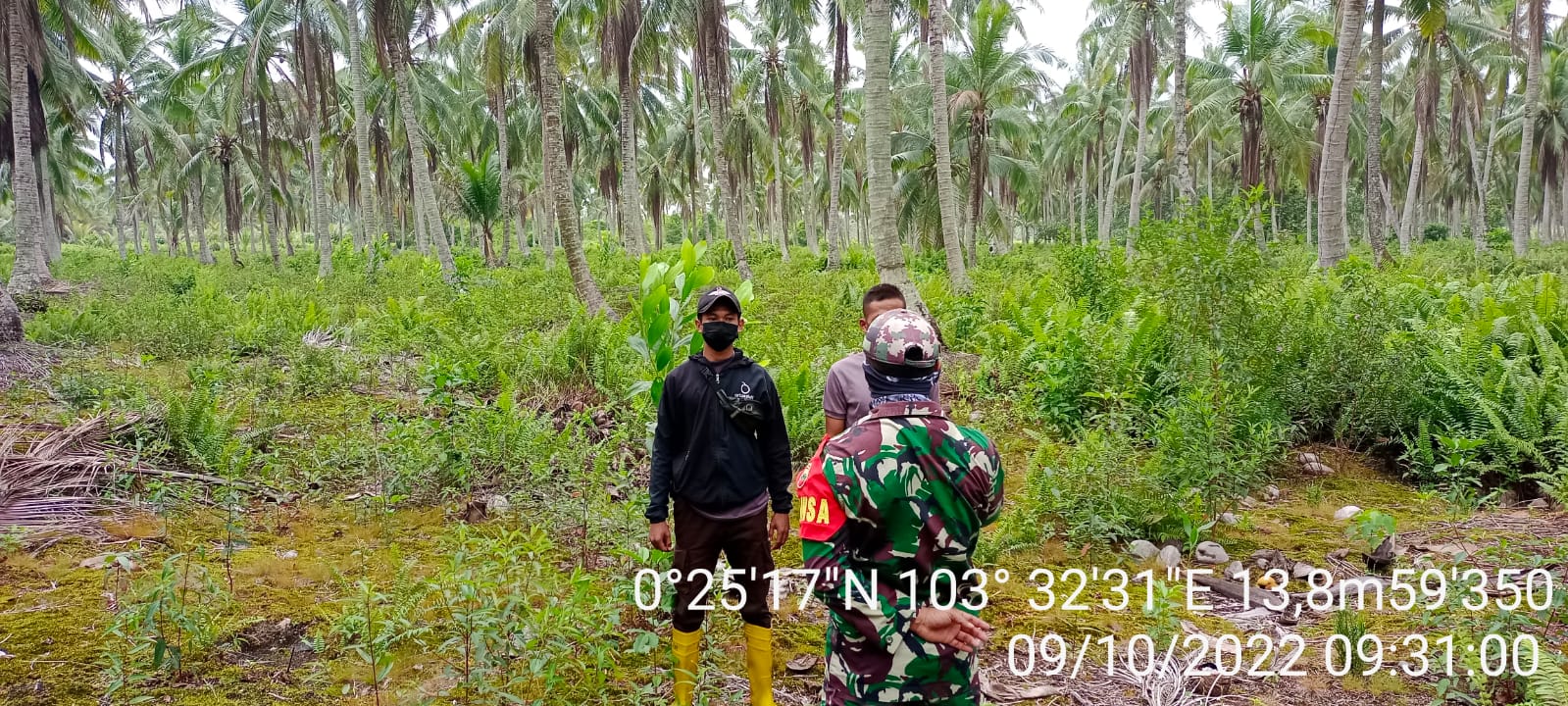 Serda Siswanto Babinsa Koramil 11/Pulau Burung Berikan Pola Pencegahan Karhutlah