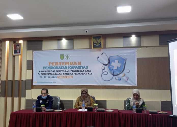 Dinkes inhil menggelar Pertemuan Peningkatan Kapasitas Petugas Surveilans