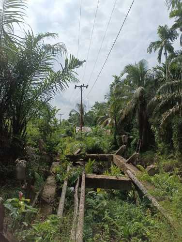 Masyarakat Desa Sialang Panjang Keluhkan Jembatan Penghubung Jalan Multiyear