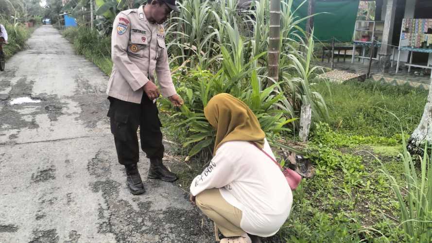 Dorong Produktivitas Ekonomi Warga Binaan, PS.Kanit Bimas Pantau Tanaman Di Perkarangqn Rumah