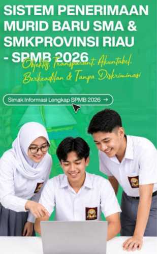 Kadisdik Riau Imbau Orang Tua dan Calon Siswa Realistis Pilih Sekolah di SPMB 2026