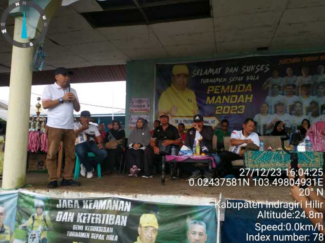 Danramil Mandah Menghadiri Penutupan  Turnamen Sepakbola Pemuda Cup