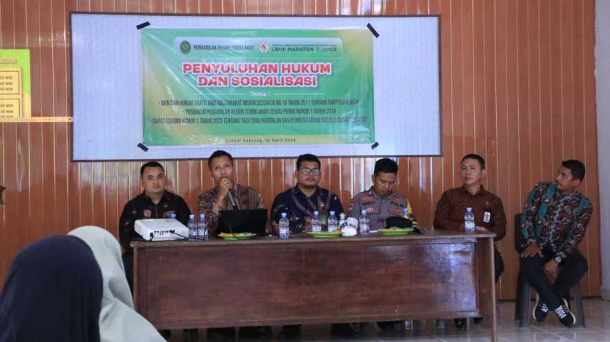 Wujudkan Akses Keadilan Merata, PN Tembilahan Bersama YLBHK Markfen Justice Gelar Penyuluhan Hukum Gratis di Desa Sungai Gantang