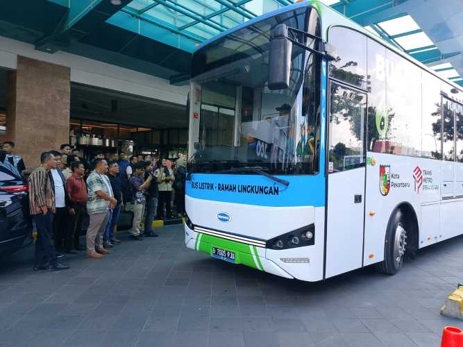 Bus Listrik Mengaspal di Pekanbaru, Digratiskan Selama Uji Coba