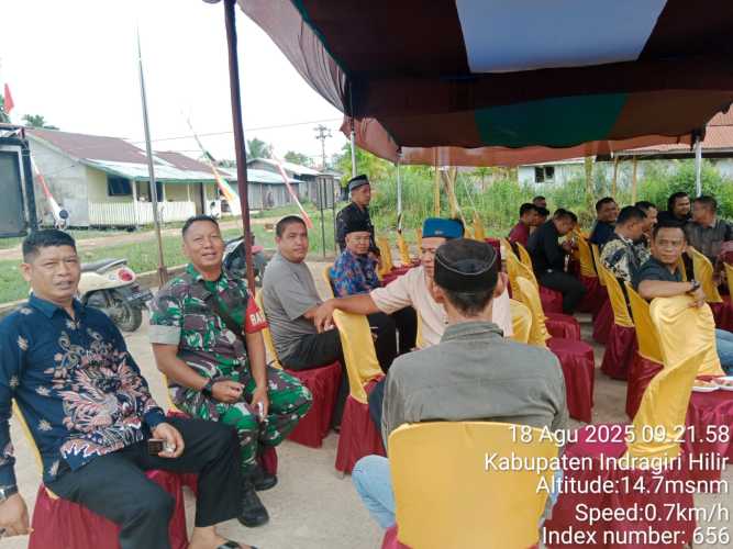 Babinsa Koramil 12/BTK Kodim 0314/Inhil Gencar Sosialisasi P4GN di Desa Sungai Dusun