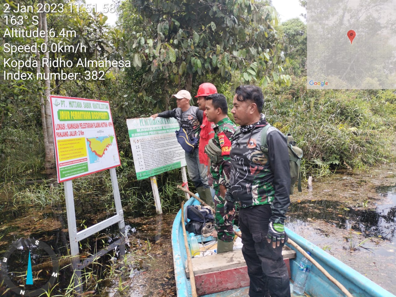 Kopda Ridho Bersama Tim Karhutlah Telusuri Lahan Konsesi