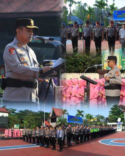 47 Personel dan 1 PNS Polri Polres Indragiri Hilir Naik Pangkat, Kapolres: Jadikan Amanah untuk Tingkatkan Pengabdian