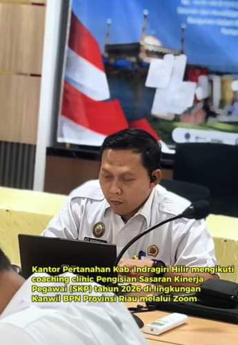 Kantah Inhil Ikuti Coaching Clinic Pengisian SKP Tahun 2026, Tingkatkan Kualitas Kinerja Pegawai