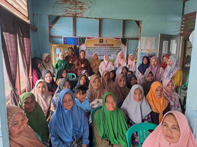 LBHK Markfen Justice Gelar Penyuluhan Hukum, Tentang Bantuan Gratis Bagi Masyarakat Miskin di Kelurahan Tanjung Pidada Kecamatan Tempuling