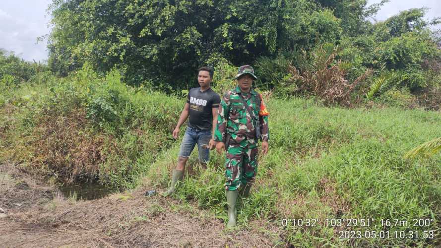 Pasca Lebaran, Babinsa Minimalisir Gangguan Karhutlah