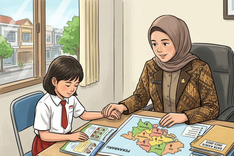 Dinas P3AP2KB Catat 2.665 Kasus Kekerasan Anak di Riau Selama 2023–2025