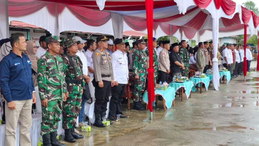 Babinsa Batang Tuaka Hadiri Pembukaan TMMD ke-123 di Desa Mumpa