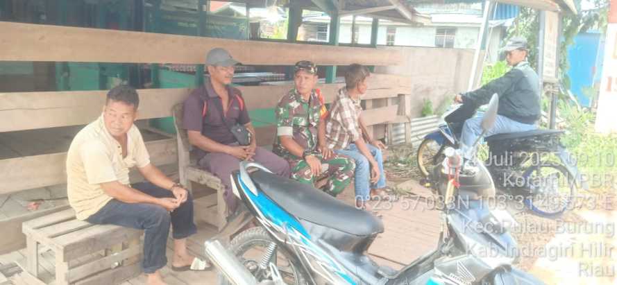 Babinsa Pulau Burung Gelar Orientasi Kamtibmas di wilayah Binaan