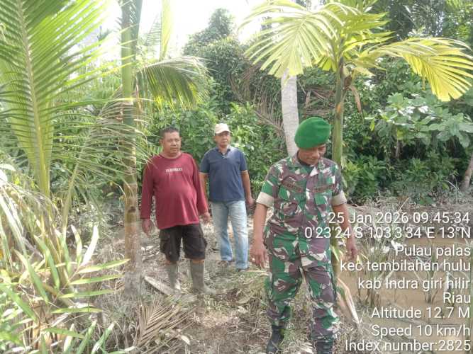 Danposramil 01/Tembilahan menjaga tapal batas wilayah,