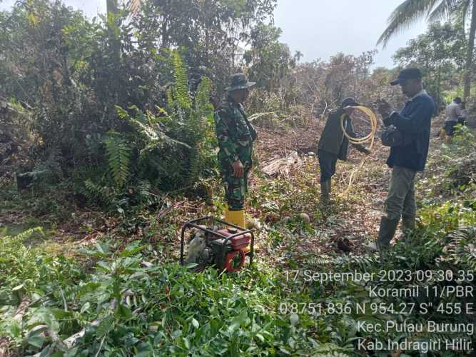 Sertu Wisnu Hartono Gerak Cepat Tanggapi Titik Api