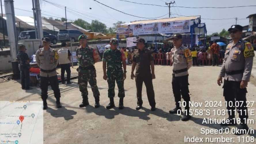 Personil Babinsa Lakukan Pengamanan Paslon Gubernur Riau