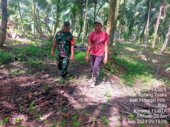 Babinsa Sosialisasi Karhutlah di Desa Gemilang dilaksanakan dengan Pola Asuh