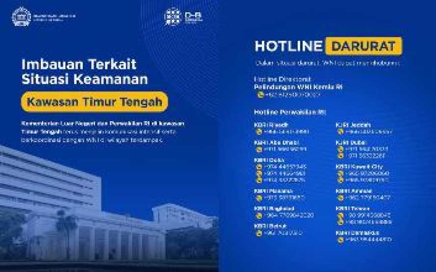 Imbauan Pemerintah terkait dengan Situasi Keamanan Kawasan Timur Tengah