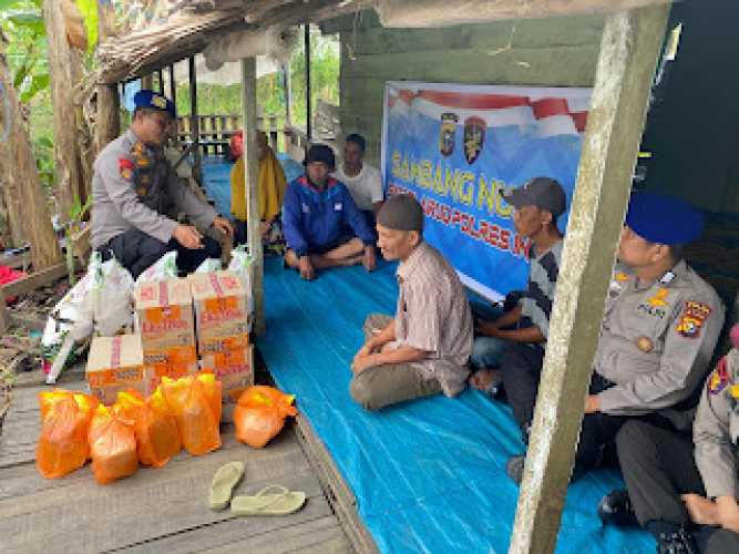 Sambang Nusa, Bukti Kepedulian Satpol Airud Polres Inhil Kepada Masyarakat Pesisir