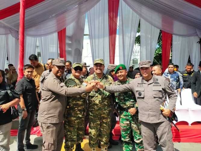 Dandim 0208 Asahan Bersama Forkopimda Ikuti Upacara HUT ke-80 TNI di Medan