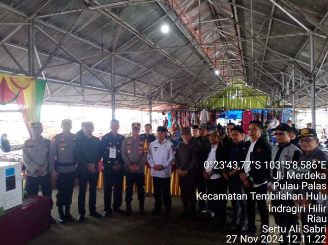 Dandim 0314/Inhil Bersama Forkopimda  Monitoring Pillada Serentak di Kecamatan Tembilahan Hulu