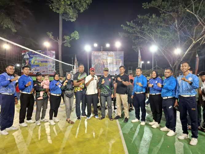 Partai final Turnamen Volleyball Putra Dandim Cup ke-6 Sempena HUT TNI Ke -79 Sangat Meriah