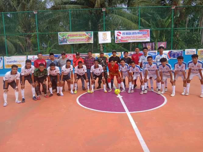 Pembukaan Tournament Futsal Danramil Cup di Pulau Burung Meriah, Semarak HUT TNI ke-80