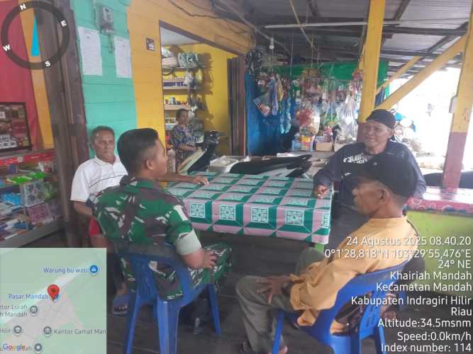 Babinsa Koramil 08/Mandah Tingkatkan Silaturahmi dengan Warga Binaan Melalui Komsos Rutin