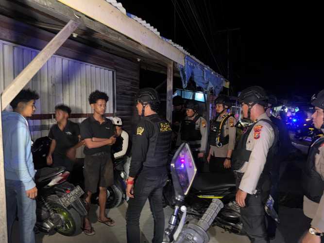 Tim RAGA Polres Indragiri Hilir Gelar Patroli Dialogis Gabungan Bersama Satuan PAMAPTA