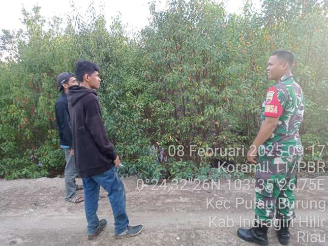 Patroli Cegah Karhutla di Wilayah Koramil 11/PBR,Pastikan Tidak Ada Potensi Karhutlah