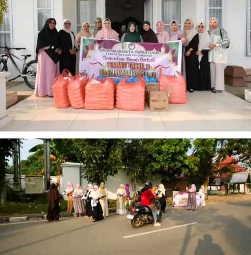 Di Hari Ke -22 Ramadhan, DWP Kuansing Melaksanakan Kegiatan Berbagi Takjil