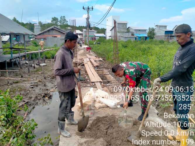 Babinsa Mandah Jalin Hubungan Silaturahmi yang Baik dan Lebih Dekat