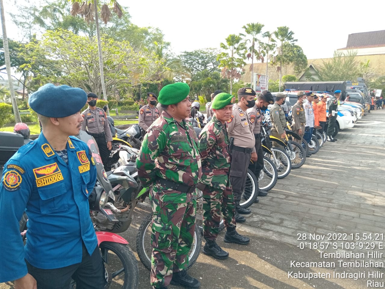 Sertu Haris Mony Ikuti Upacara Pembukan Patroli Karlahut Polres Inhil