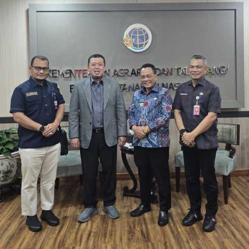 Bupati Rokan Hilir Temui Menteri ATR/BPN, Dorong Percepatan Persetujuan Substansi RT/RW