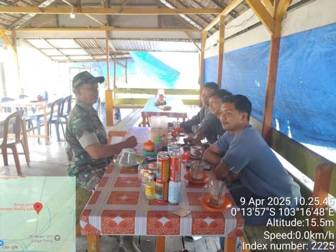 Sertu Januar Effendi Ajak Pemuda Sungai Piring Jaga Kamtibmas di Bulan Syawal 1446 H