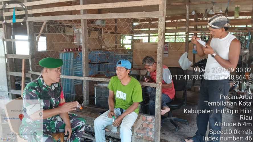 Babinsa Koramil 01/Tembilahan  Gelar Komsos Pasca-Pilkada