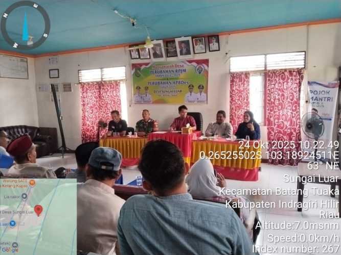 Musyawarah Perubahan RPJMDes 2024–2029 dan APDes 2025 Desa Sungai Luar Berjalan Lancar