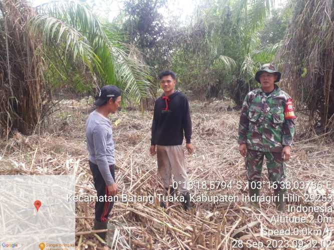 Sertu Januar Effendi Petakan Daerah Rawan Karhutlah