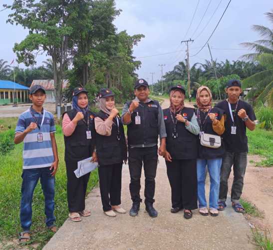 Memasuki Masa Tenang,Bawaslu Inhil Secara Serentak di 20 Kecamatan  melakukan Penertiban Alat Peraga Kampanye