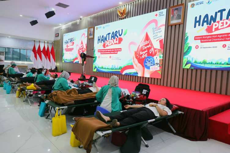 Gelar Aksi Peduli Sesama, Kementerian ATR/BPN Selenggarakan HANTARU Peduli Lewat Donor Darah