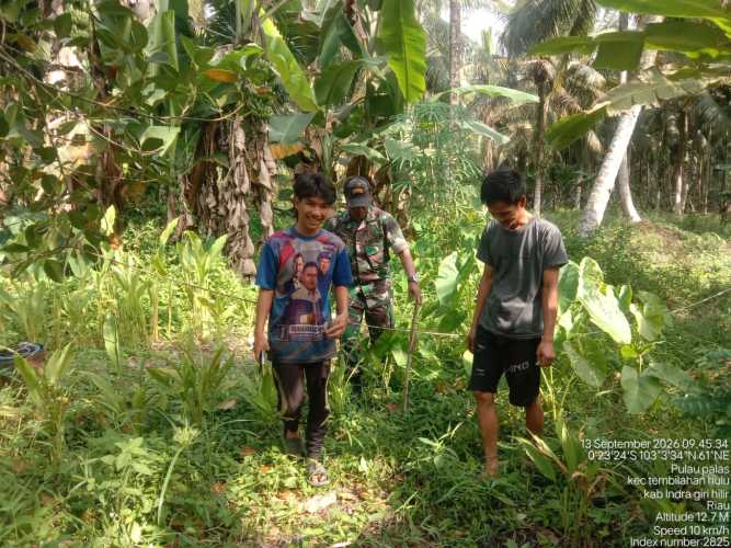 Danposramil 08/Mandah Perkuat Kedaulatan Wilayah Melalui Patroli dan Sosialisasi Tapal Batas di Desa Pulau Palas
