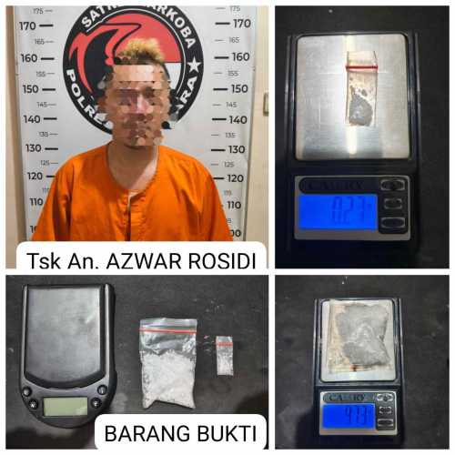 Tim Satresnarkoba Polres Batu Bara mengungkap kasus peredaran shabu di Kecamatan Tanjung Tiram