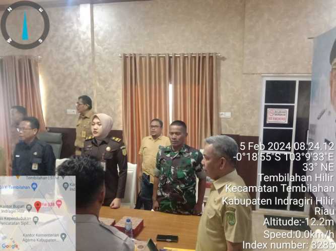 Peltu Jaharzam Wakili Danramil 01/Tembilahan Hadiri Rapat Pencegahan Inflasi Daerah