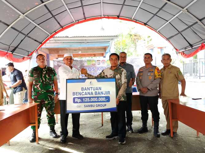 Sambu Group Berikan Bantuan untuk Bencana Banjir di Inhil
