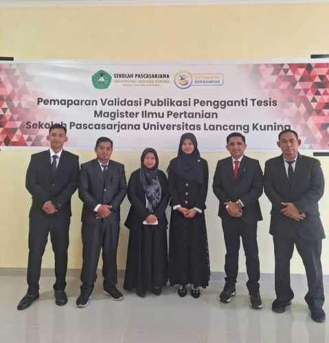 Enam Mahasiswa Magister Ilmu Pertanian UNILAK Lulus Tanpa Tesis Berkat Publikasi Jurnal Bereputasi